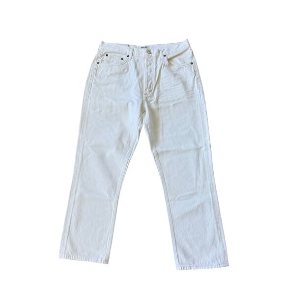 NEW AGOLDE Riley High Rise Straight Crop Jean Tissue Wash - Picture 2 of 11